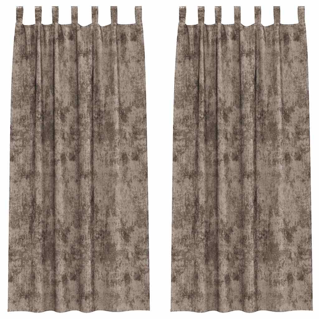 Tende in velluto VidaXL 2 pz cappuccino 245 x 140 cm velluto