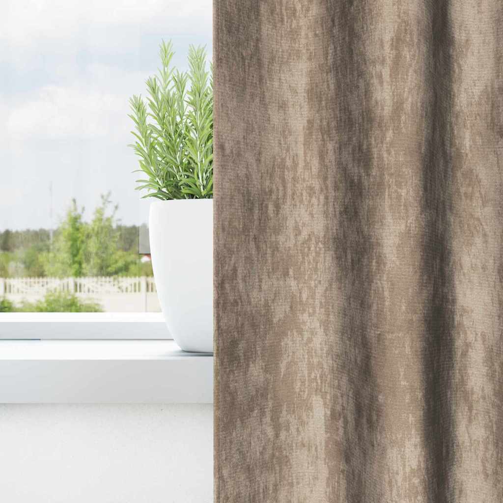 Tende in velluto VidaXL 2 pezzi champagne 175 x 140 cm velluto