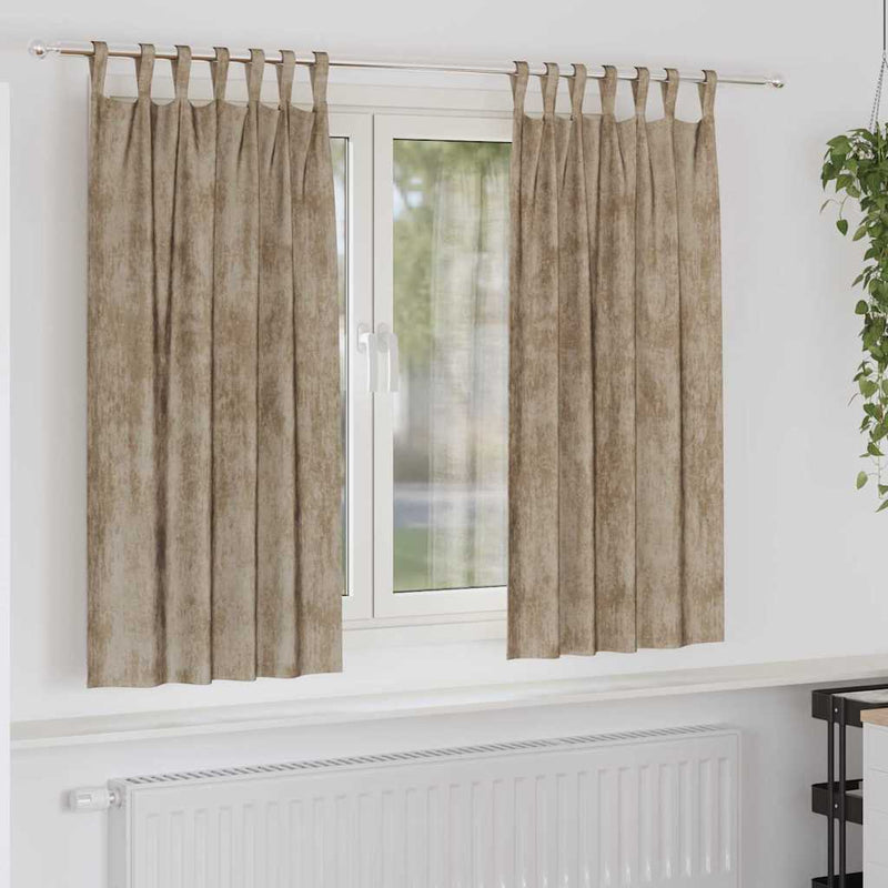 Vidaxl velvet gordijnen 2 pcs champagne 175 x 140 cm fluweel