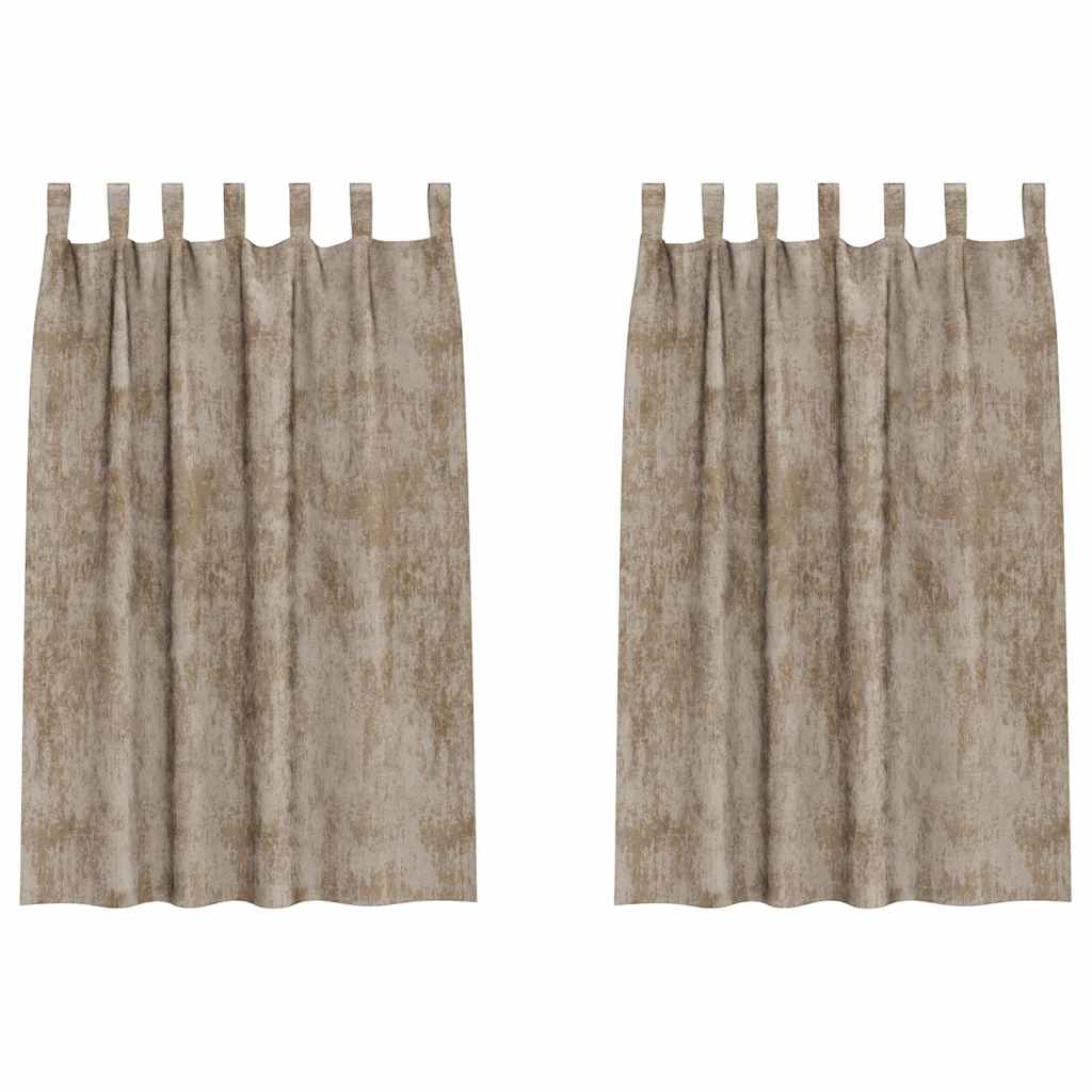 Tende in velluto VidaXL 2 pezzi champagne 175 x 140 cm velluto