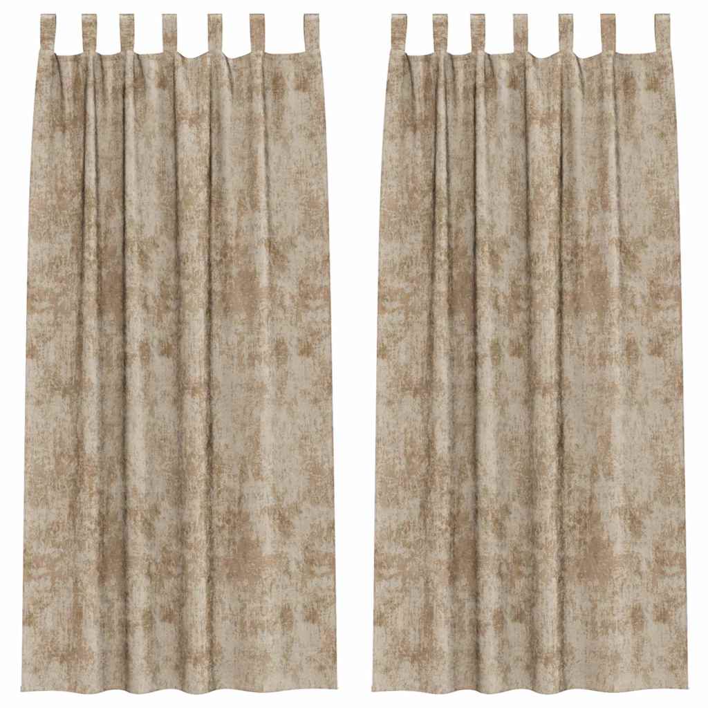 Tende in velluto VidaXL 2 pezzi champagne 245 x 140 cm velluto