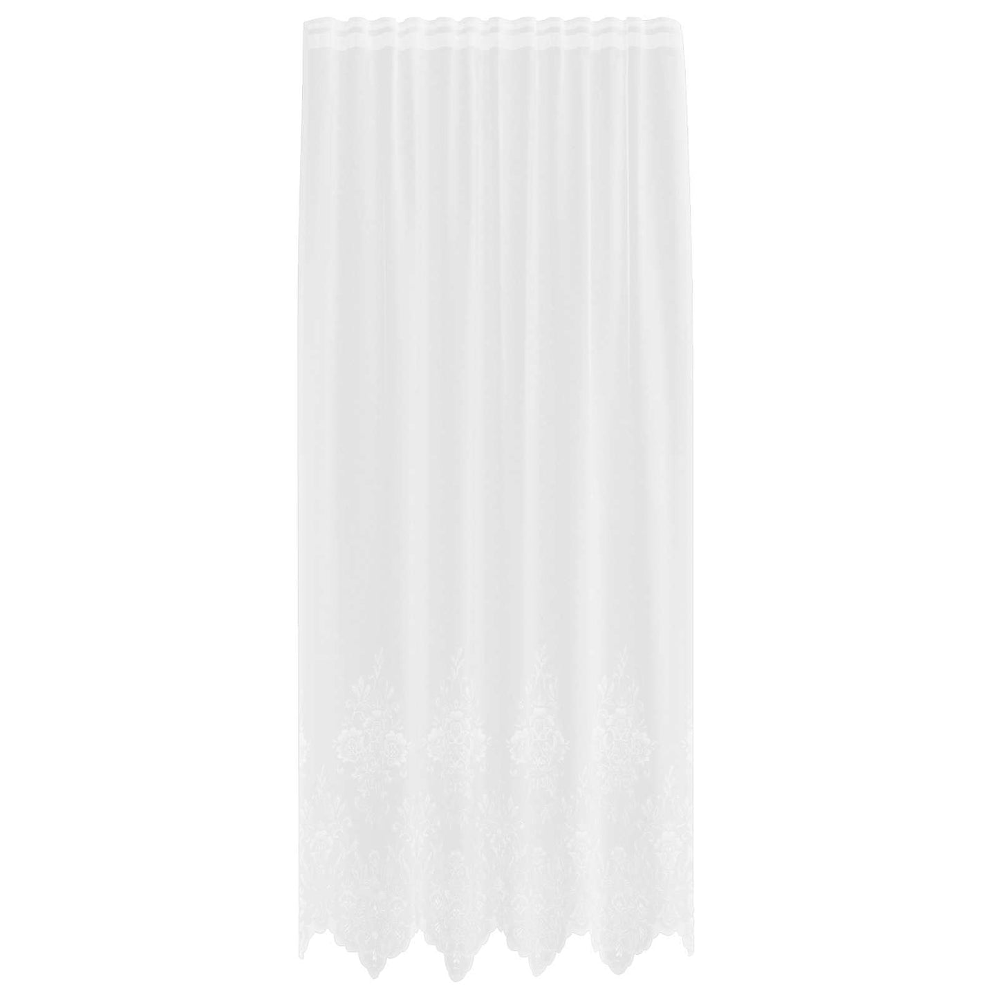 Vidaxl kantgordijn met gordijnen bloemen wit 200 x 150 cm polyester