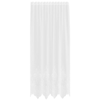 Vidaxl kantgordijn met gordijnen bloemen wit 200 x 150 cm polyester
