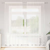 Vidaxx cortina de encaje con cortinas flores blanco 220x150cm poliéster