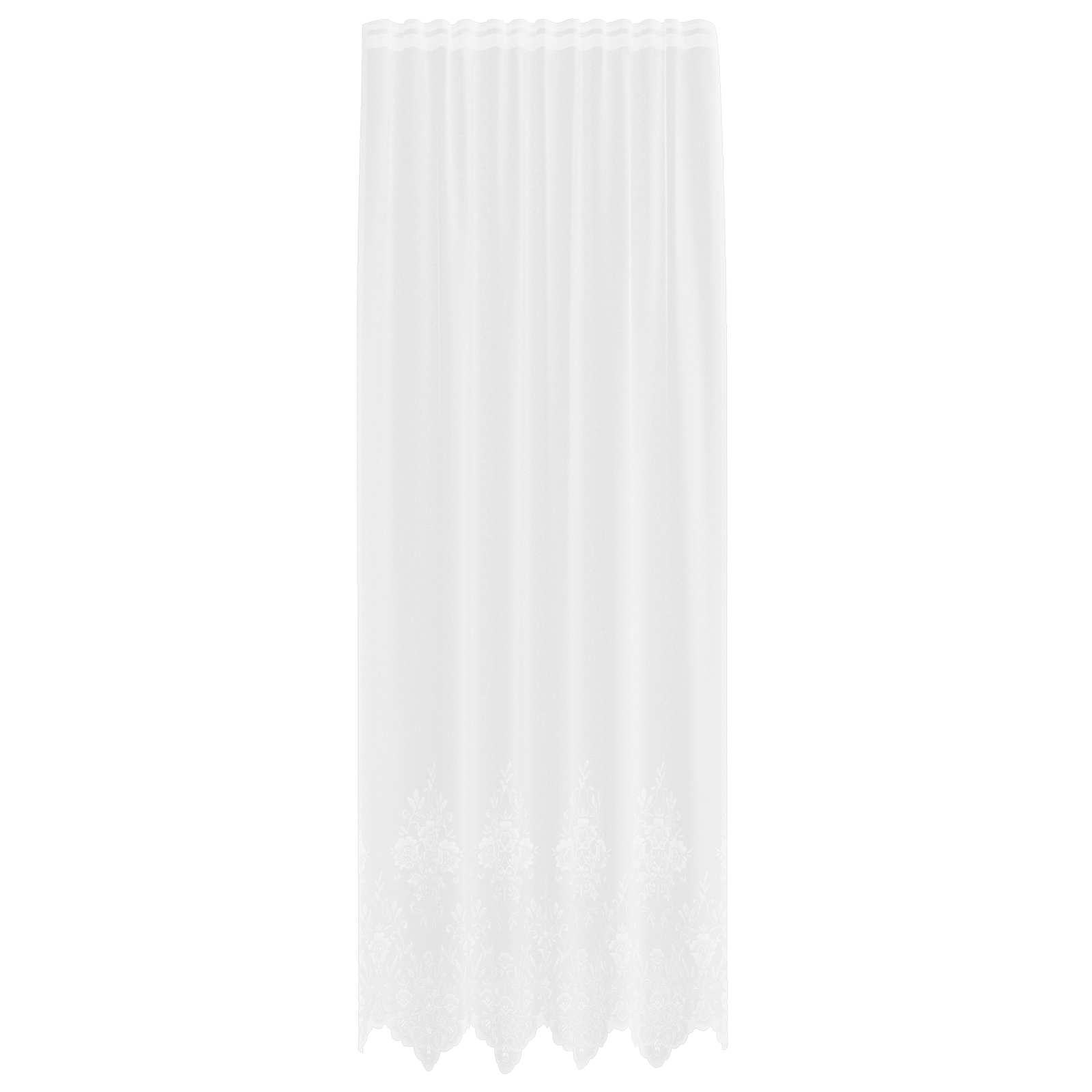 Tenda in pizzo Vidaxx con tende fiori bianchi 300 x 150 cm in poliestere