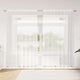 Vidaxl kantgordijn met gordijnen wit 200 x 200 cm polyester