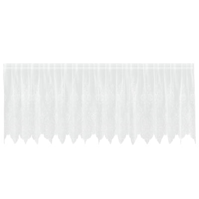 Vidaxl kantgordijn met gordijnen bloemen wit 80 x 400 cm polyester