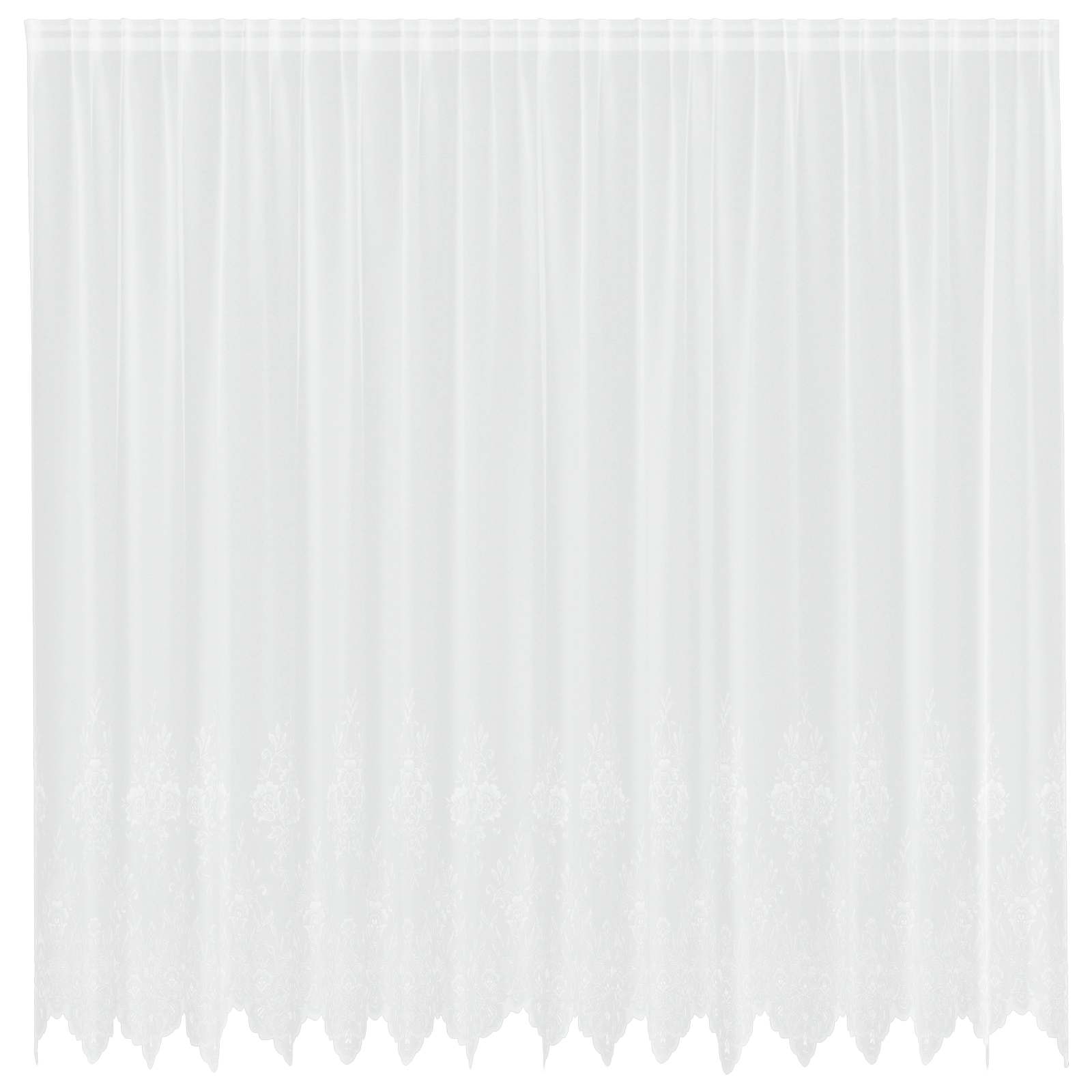 Vidaxl kantgordijn met gordijnen bloemen wit 200 x 400 cm polyester