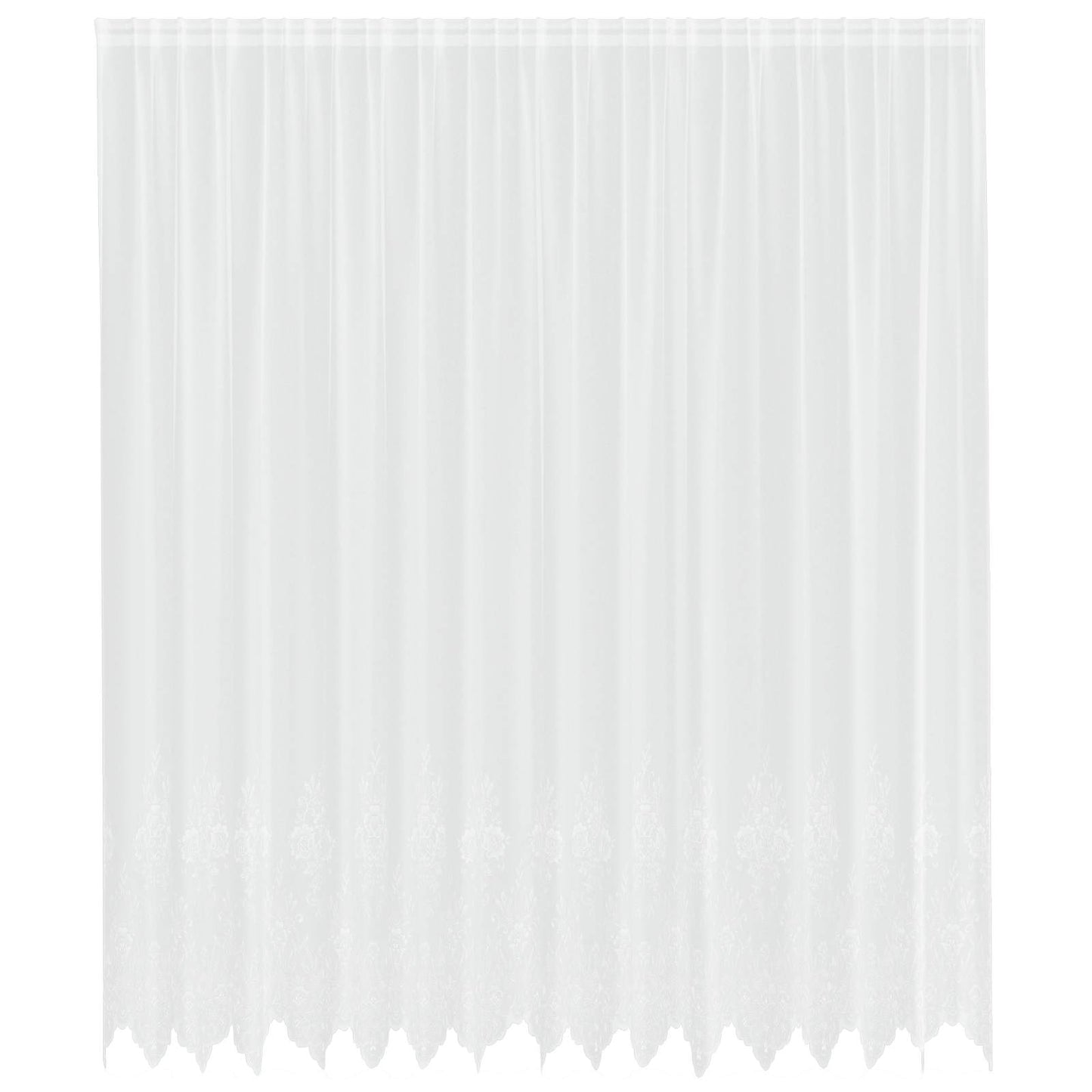 Vidaxl kantgordijn met gordijnen bloemen wit 300 x 400 cm polyester