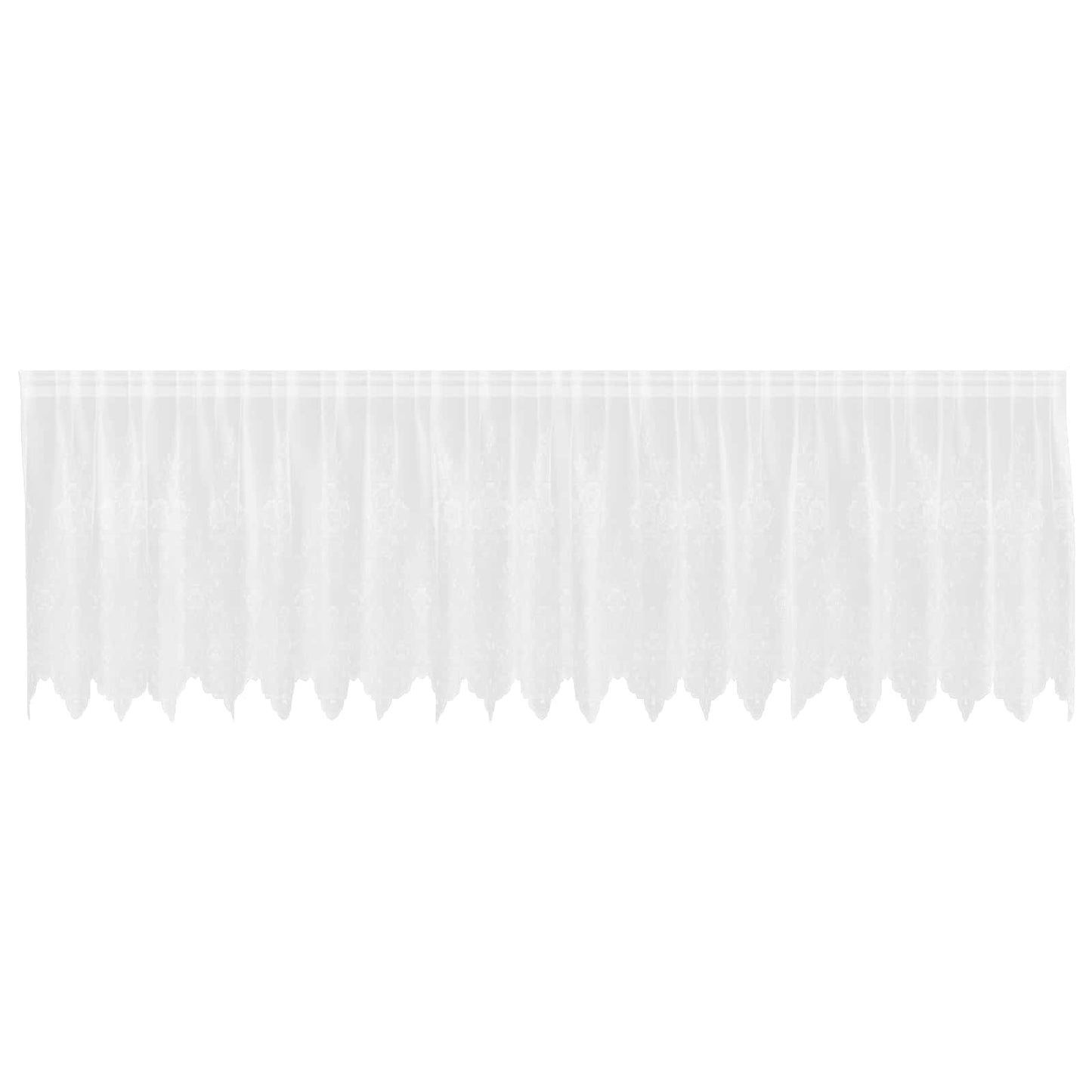 Vidaxl kantgordijn met gordijnen bloemen wit 100 x 500 cm polyester