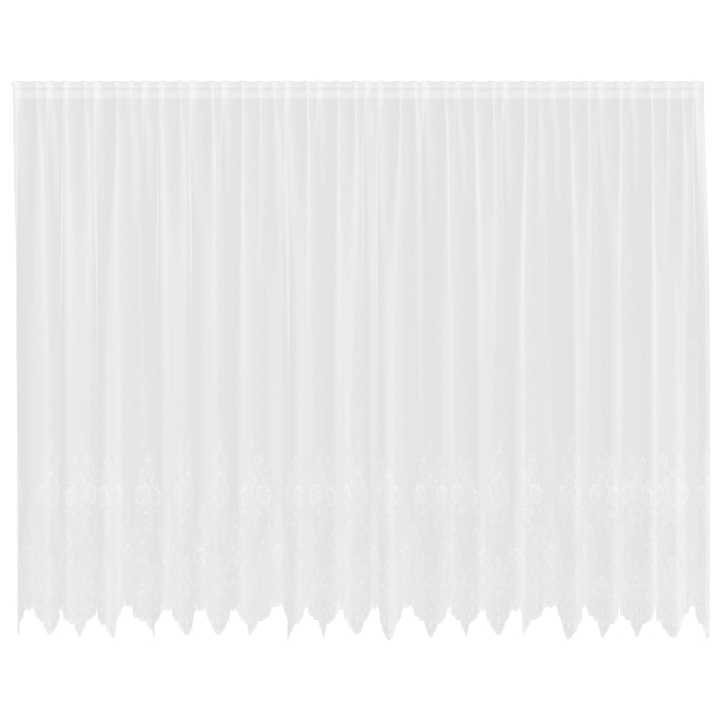 Vidaxl kantgordijn met gordijnen bloemen wit 240 x 500 cm polyester