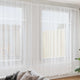 Vidaxl kantgordijn met gordijnen bloemen wit 260 x 500 cm polyester