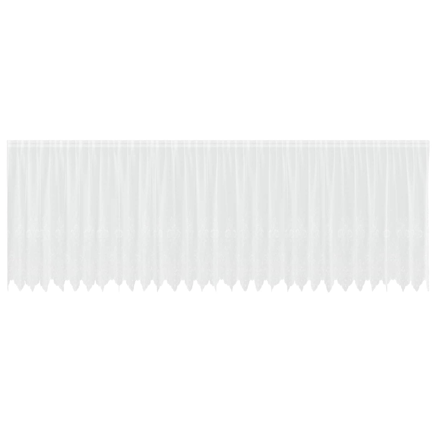 Vidaxl kantgordijn met gordijnen bloemen wit 140 x 750 cm polyester