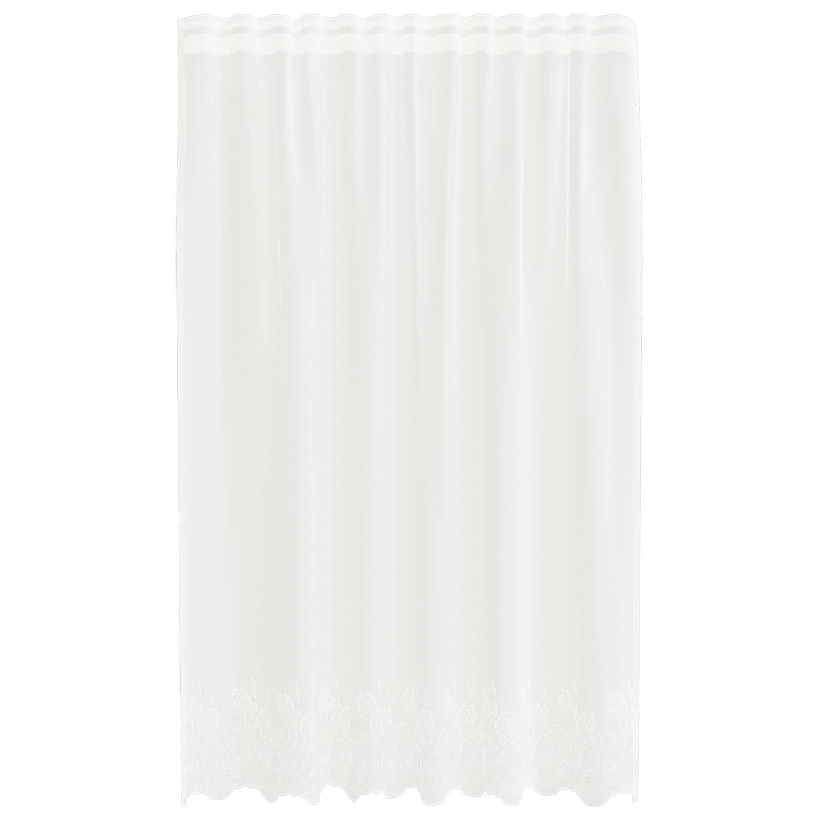 Tenda in pizzo Vidaxx con tende fiori bianchi 240 x 150 cm in poliestere