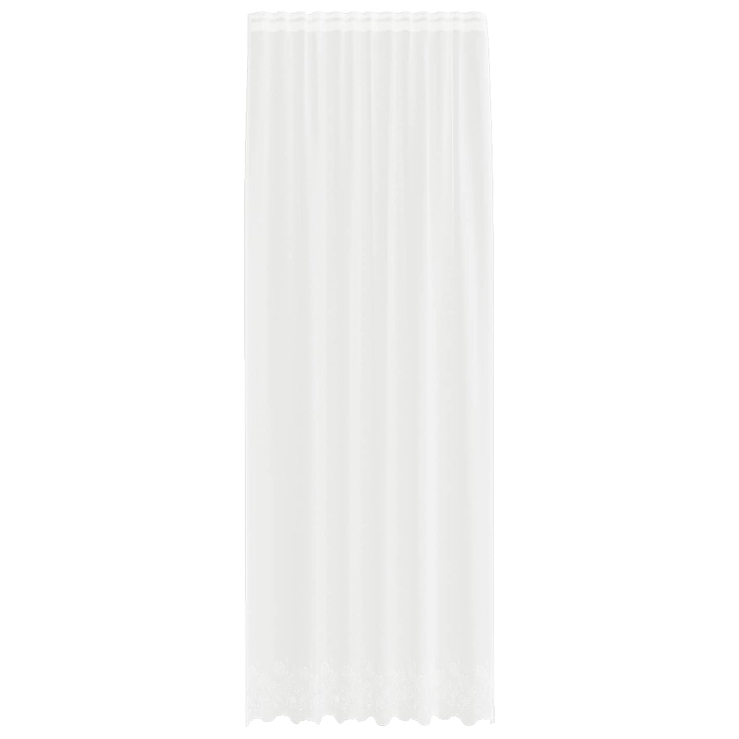 Vidaxl kantgordijn met gordijnen bloemen wit 300 x 150 cm polyester