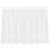 Vidaxl kantgordijn met gordijnen bloemen wit 80 x 200 cm polyester