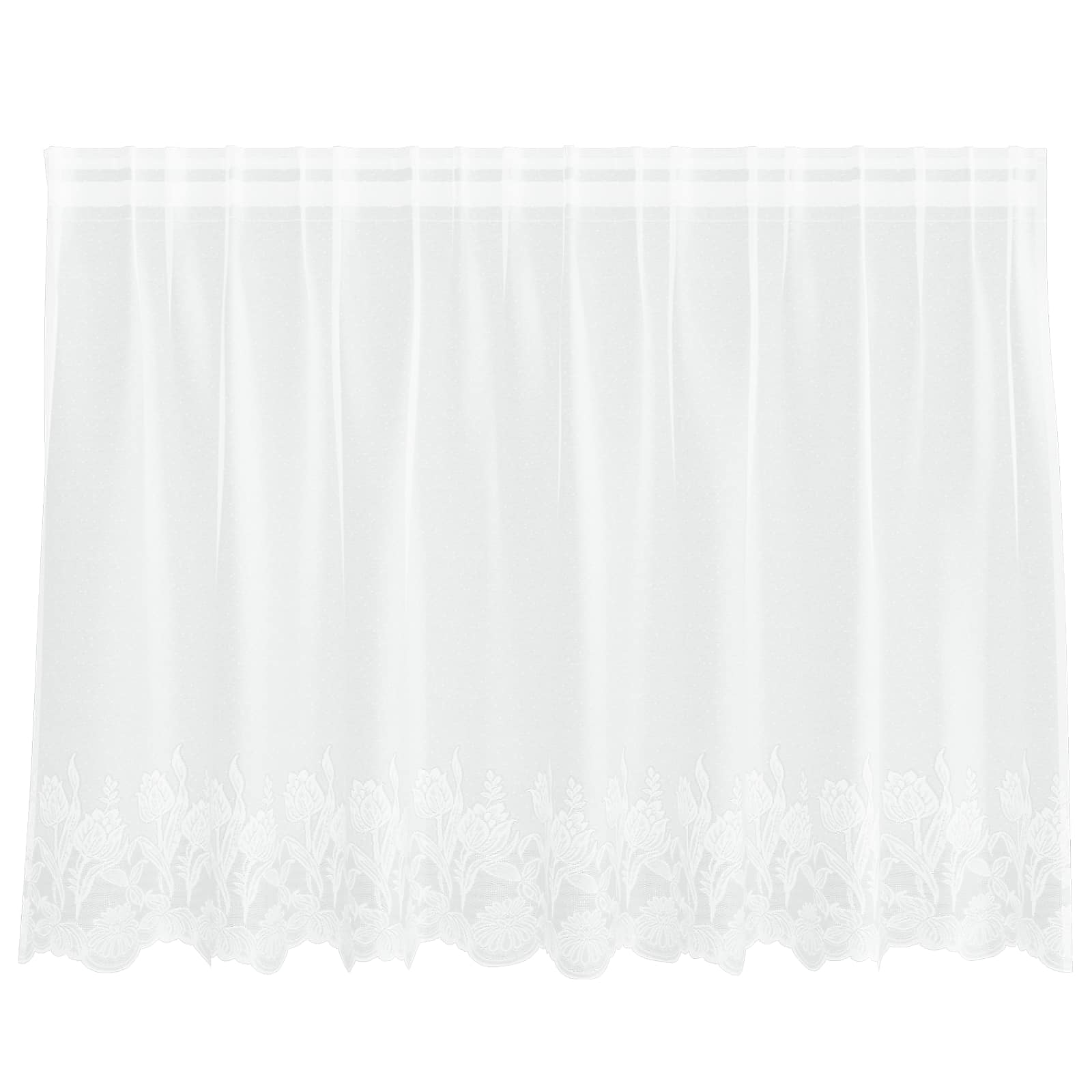 Vidaxl kantgordijn met gordijnen wit 200 x 120 cm polyester