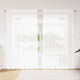 Vidaxl kantgordijn met gordijnen bloemen wit 200 x 200 cm polyester