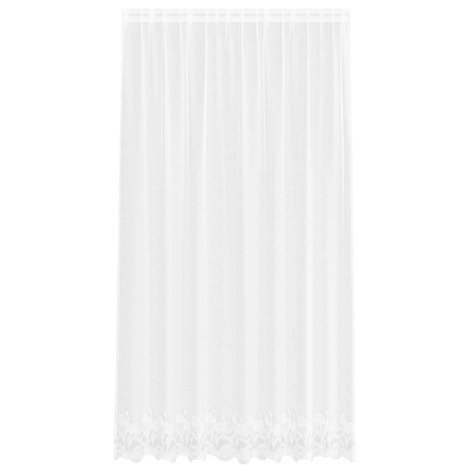 Vidaxl kantgordijn met gordijnen bloemen wit 240 x 200 cm polyester