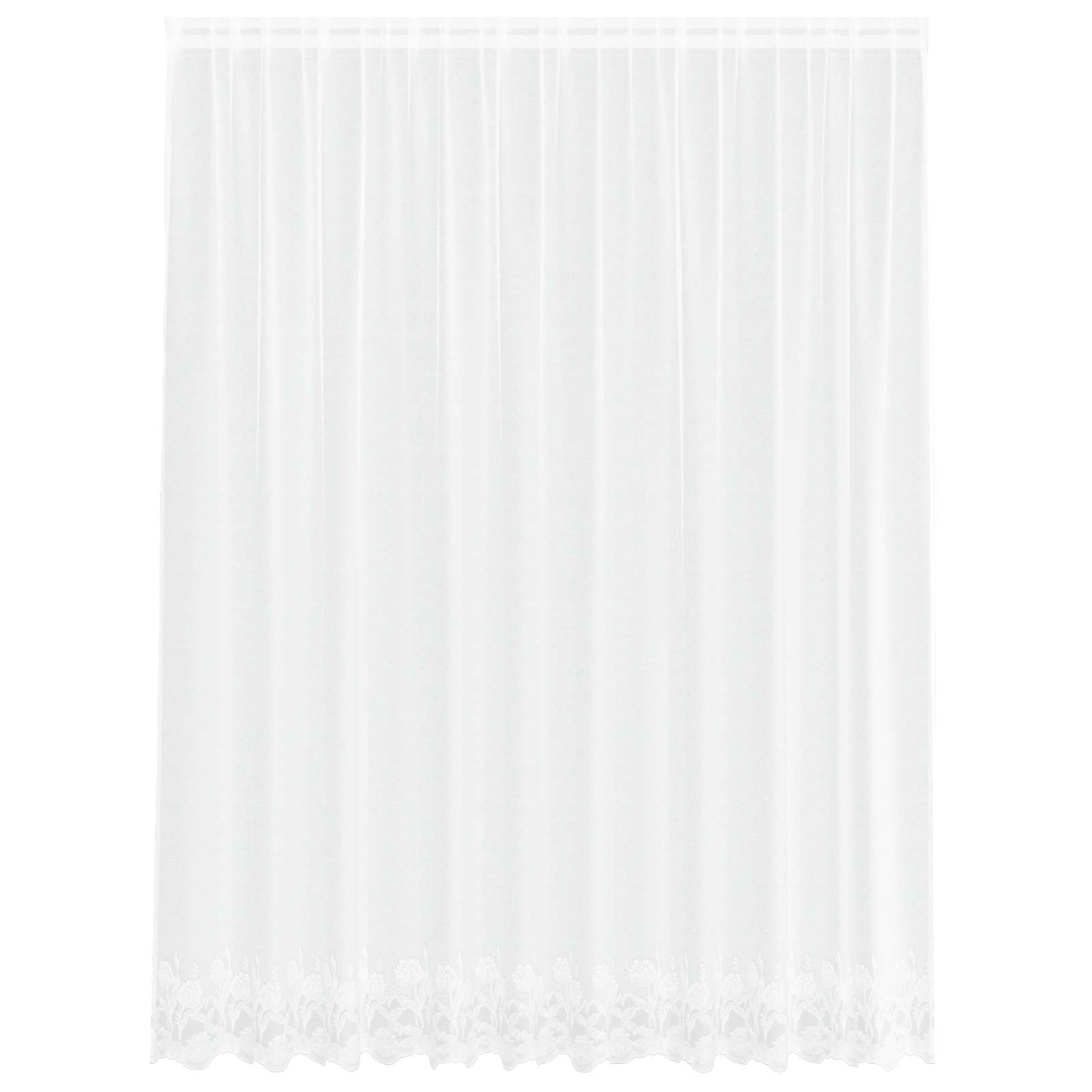 Vidaxl kantgordijn met gordijnen bloemen wit 200 x 300 cm polyester
