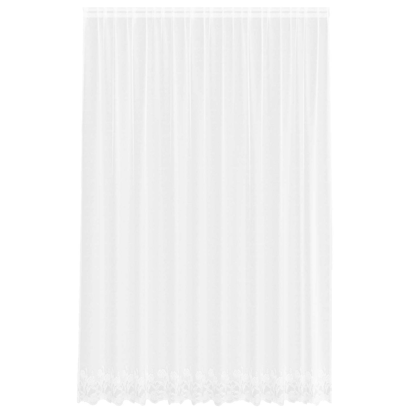 Vidaxx cortina de encaje con cortinas flores blanco 260 x 300 cm poliéster
