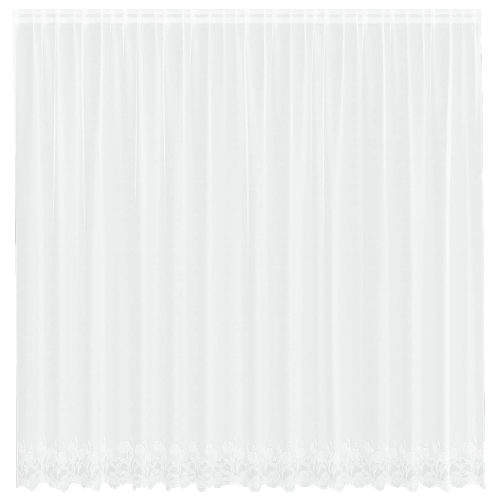 Vidaxx cortina de encaje con cortinas flores blanco 220 x 400 cm poliéster