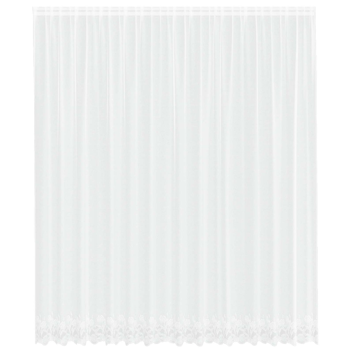 Vidaxl kantgordijn met gordijnen bloemen wit 260 x 400 cm polyester