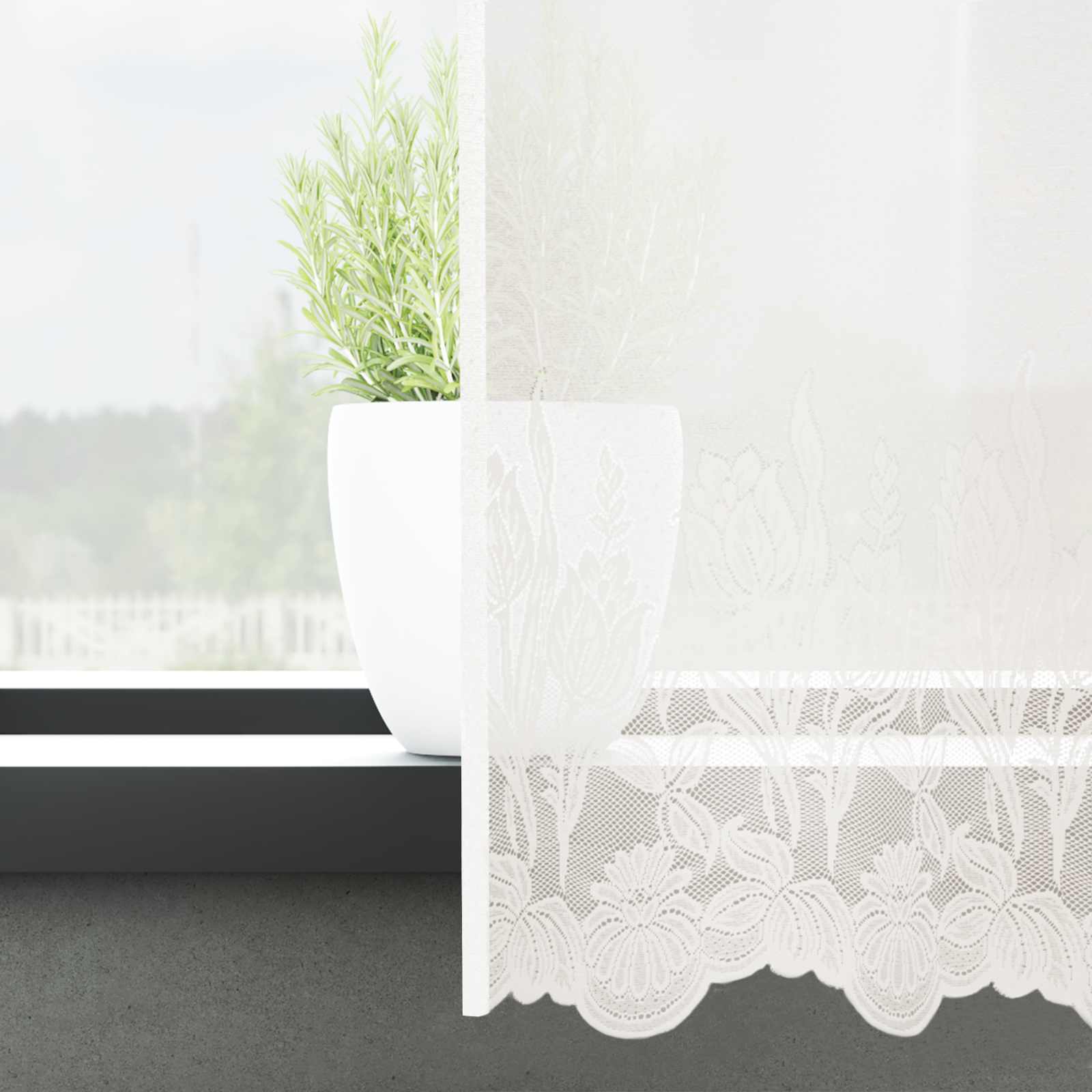 Vidaxl kantgordijn met gordijnen wit 400 ×300 cm polyester