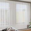 Vidaxx cortina de encaje con cortinas flores blanco 200 x 500 cm poliéster
