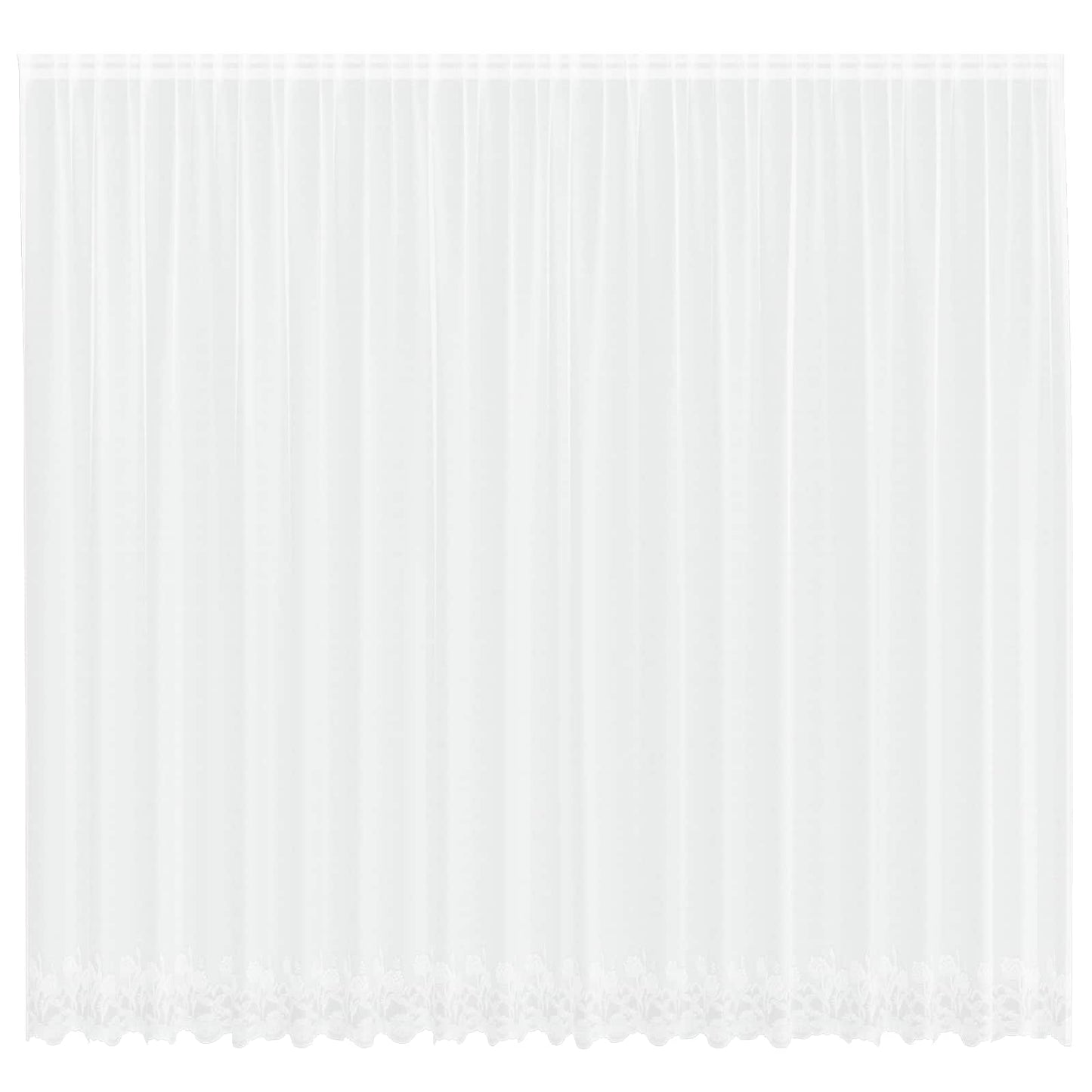 Vidaxl kantgordijn met gordijnen bloemen wit 300 x 500 cm polyester