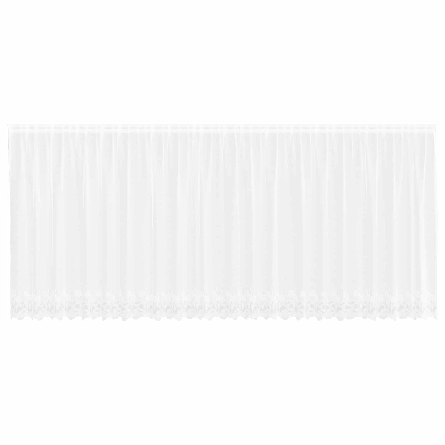 Vidaxl kantgordijn met gordijnen bloemen wit 160 x 600 cm polyester
