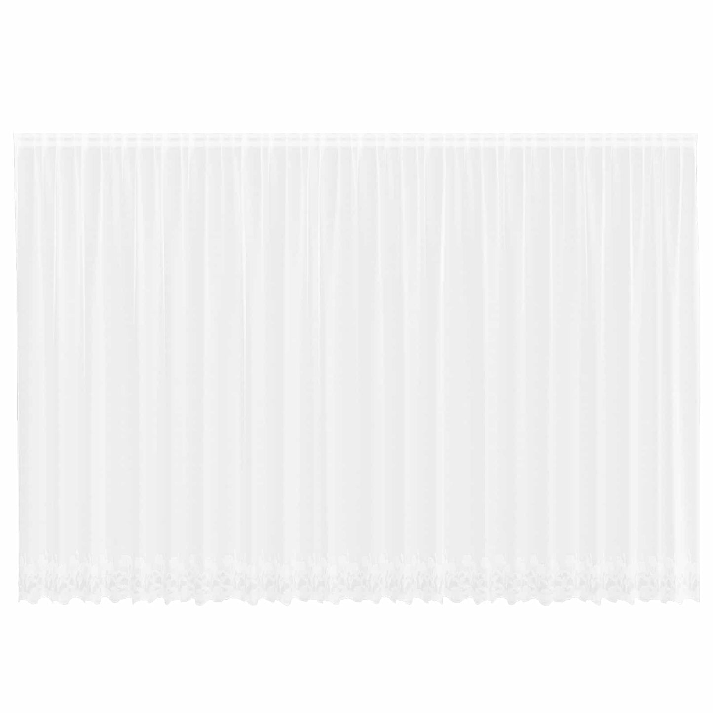 Vidaxl kantgordijn met gordijnen bloemen wit 200 x 600 cm polyester