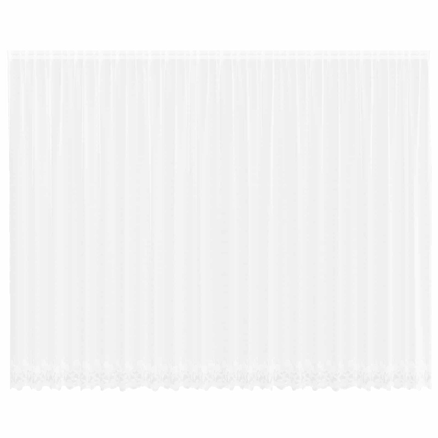 Vidaxl kantgordijn met gordijnen bloemen wit 280 x 600 cm polyester