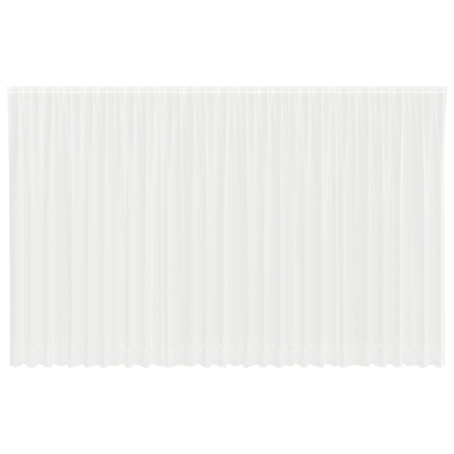 Vidaxl kantgordijn met gordijnen bloemen wit 300 x 750 cm polyester