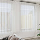 Vidaxl kantgordijn met gordijnen bloemen wit 280 x 900 cm polyester