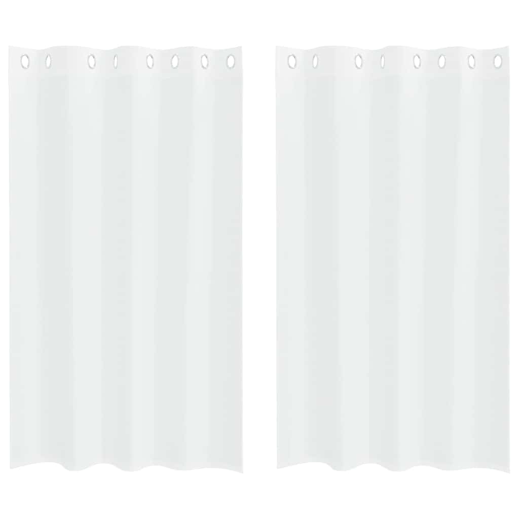 Vidaxl voile gordijn met gordijnen 2 pcs wit 175 x 140 cm polyester