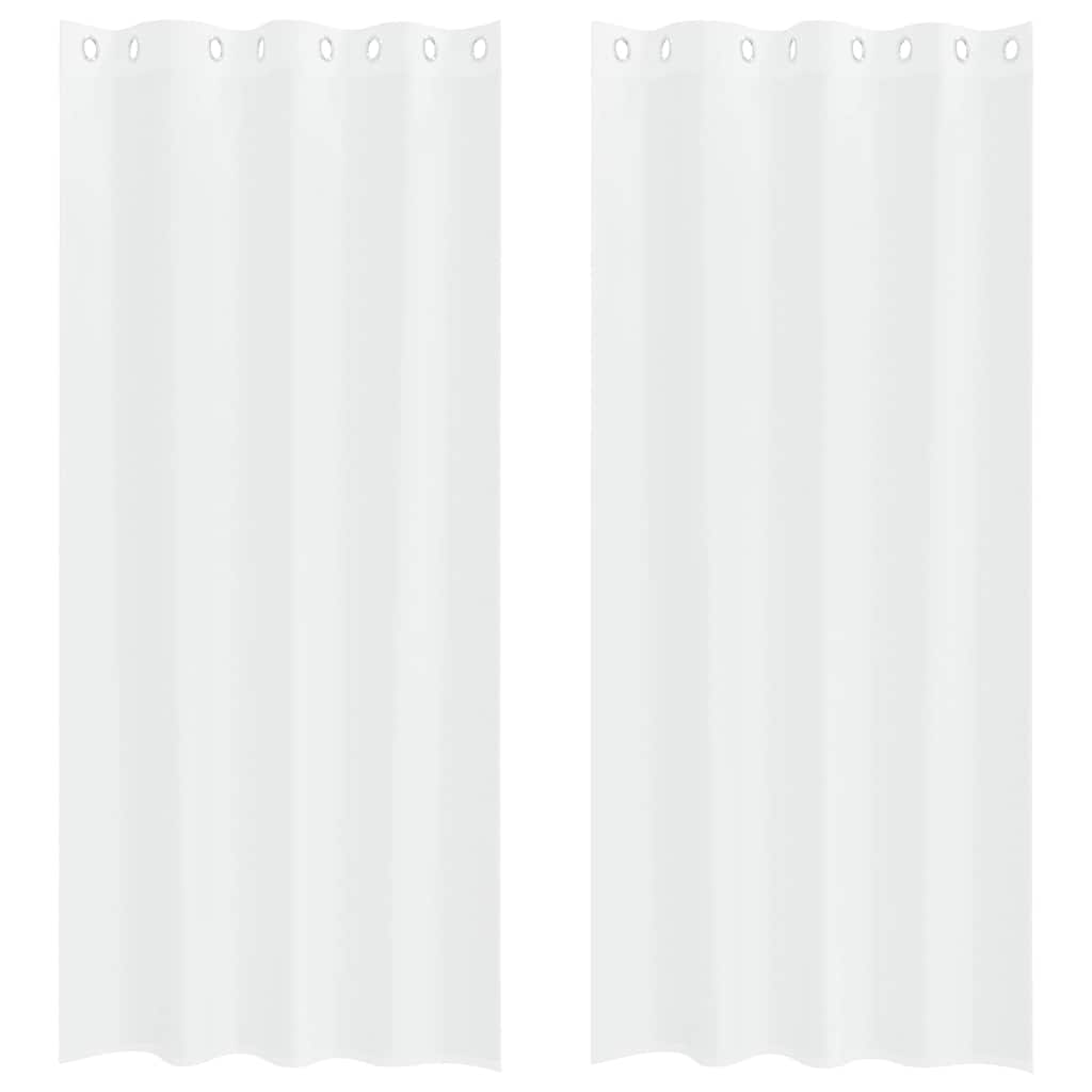 Vidaxl voile gordijn met gordijnen 2 pcs wit 245 x 140 cm polyester