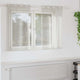 Vidaxl cortina de gasa con cortinas 2 piezas crema 140 x 140 cm poliéster