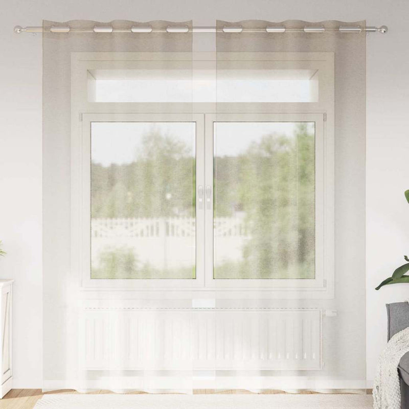Tenda in voile Vidaxl con tende 2 pezzi sabbia 225 x 140 cm poliestere