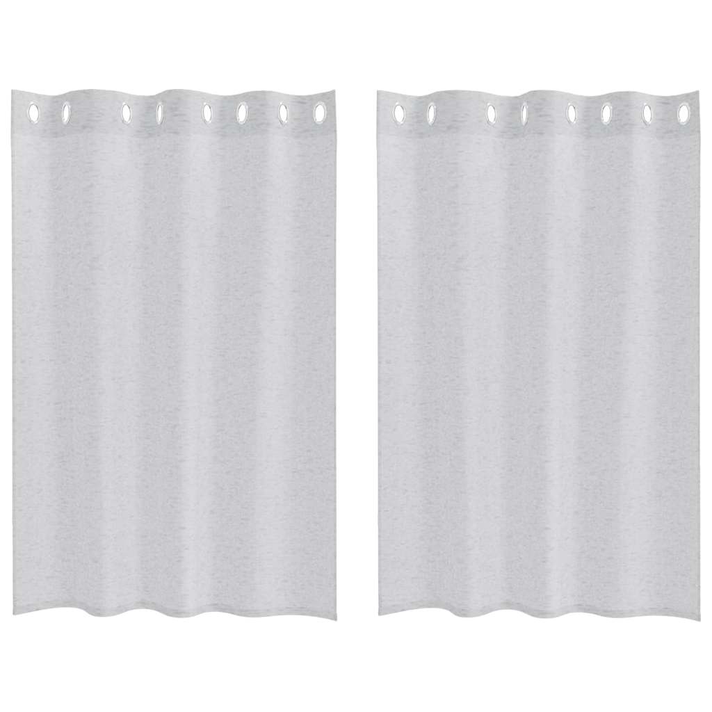 Vidaxl voile gordijn 2 pcs lichtgrijs 140 x 140 cm polyester