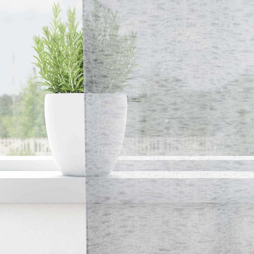Vidaxl voile gordijn 2 pcs donkergrijs 140 x 140 cm polyester