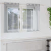 Vidaxx cortina de gasa 2 piezas gris oscuro 140 x 140 cm poliéster