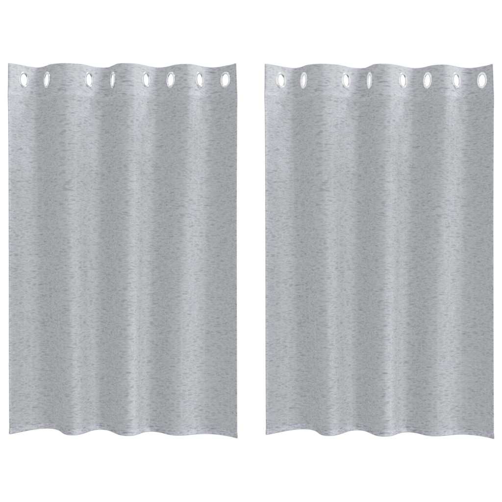Vidaxx cortina de gasa 2 piezas gris oscuro 140 x 140 cm poliéster