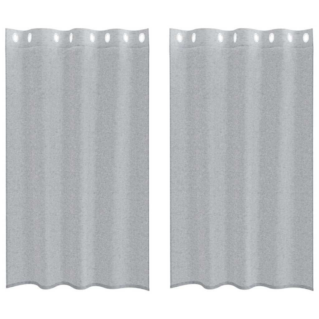 Tenda in voile Vidaxx 2 pezzi grigio scuro 175 x 140 cm in poliestere