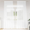 Vidaxl voile gordijn met gordijnen 2 pcs wit 245 x 140 cm polyester