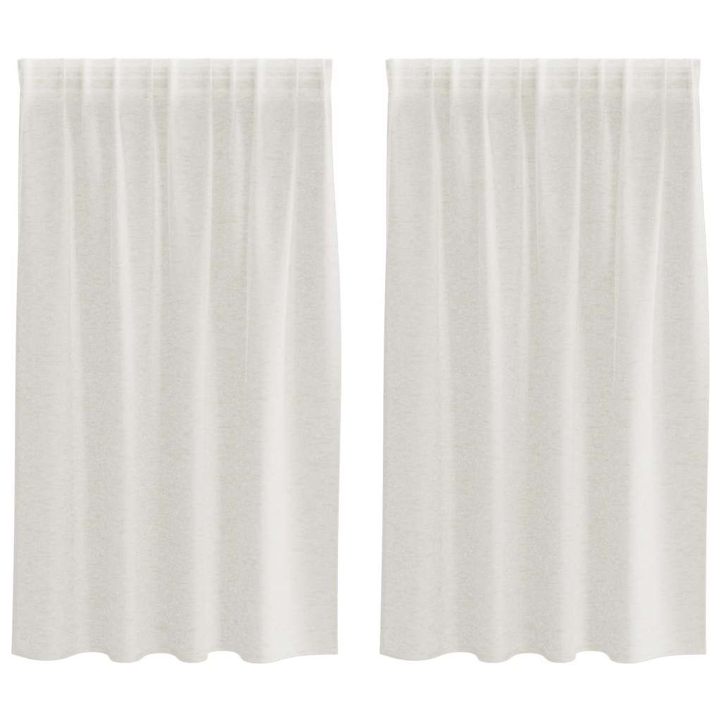 Tenda in voile Vidaxl con tende 2 pezzi crema 140 x 140 cm poliestere