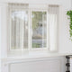Vidaxl cortina de gasa con cortinas 2 piezas crema 175 x 140 cm poliéster