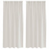Vidaxl voile gordijn met gordijnen 2 pcs crème 175 x 140 cm polyester