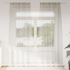 Vidaxl cortina de gasa con cortinas 2 piezas crema 245 x 140 cm poliéster