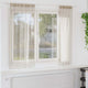 Vidaxl cortina de voile con cortinas 2 piezas arena 175 x 140 cm poliéster